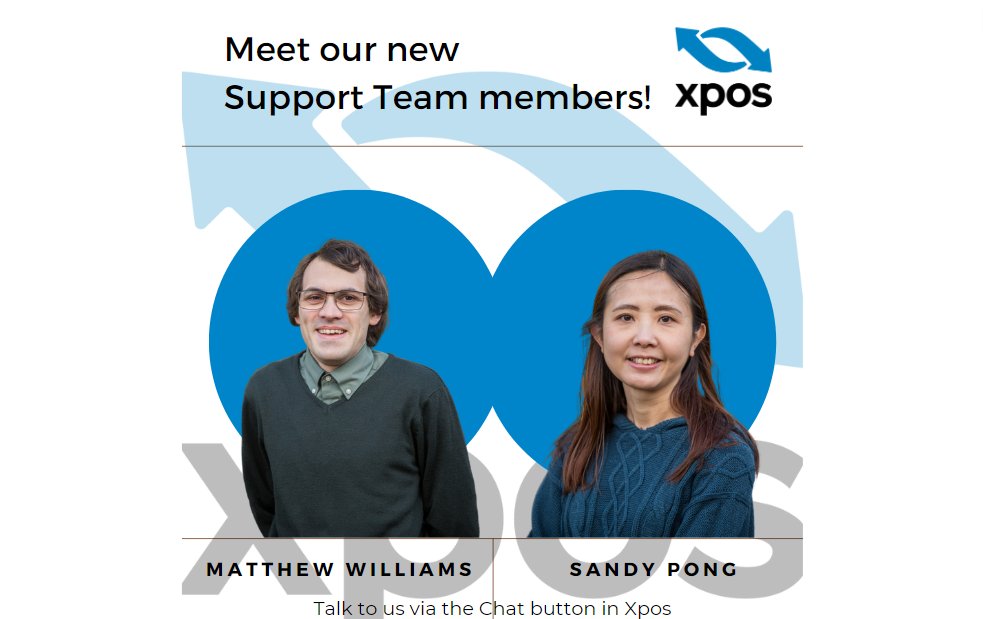 XPOS_HelpTeam's tweet image. Introducing helpful people! Matthew and Sandy are the newest team members to join our Support Team. Hit the CHAT button on your #xpos screen to contact them with any queries about Xpos, Xcodes, Xmail, Xcaddie or our stocktaking app #customerservice
