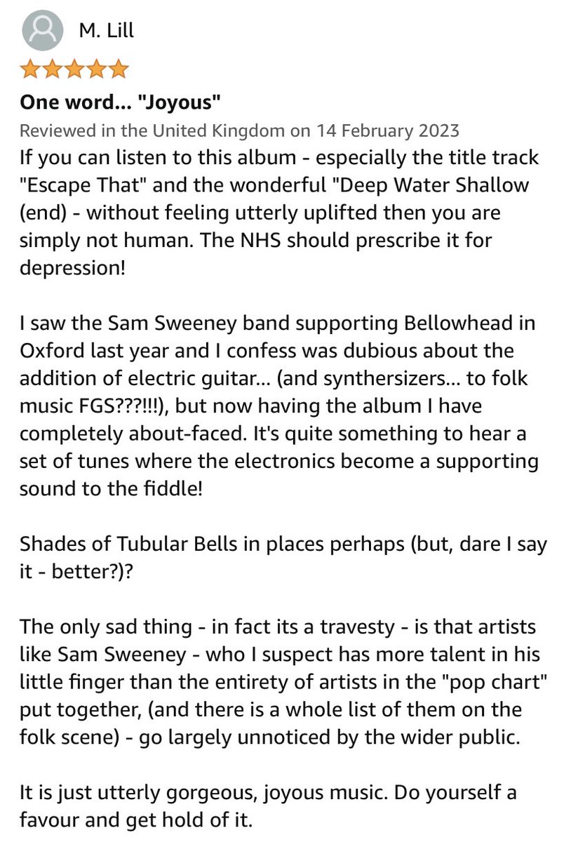 Dear M Lill. I don’t know who you are, but reading this has really cheered me up 🥲🥲 Thank you x