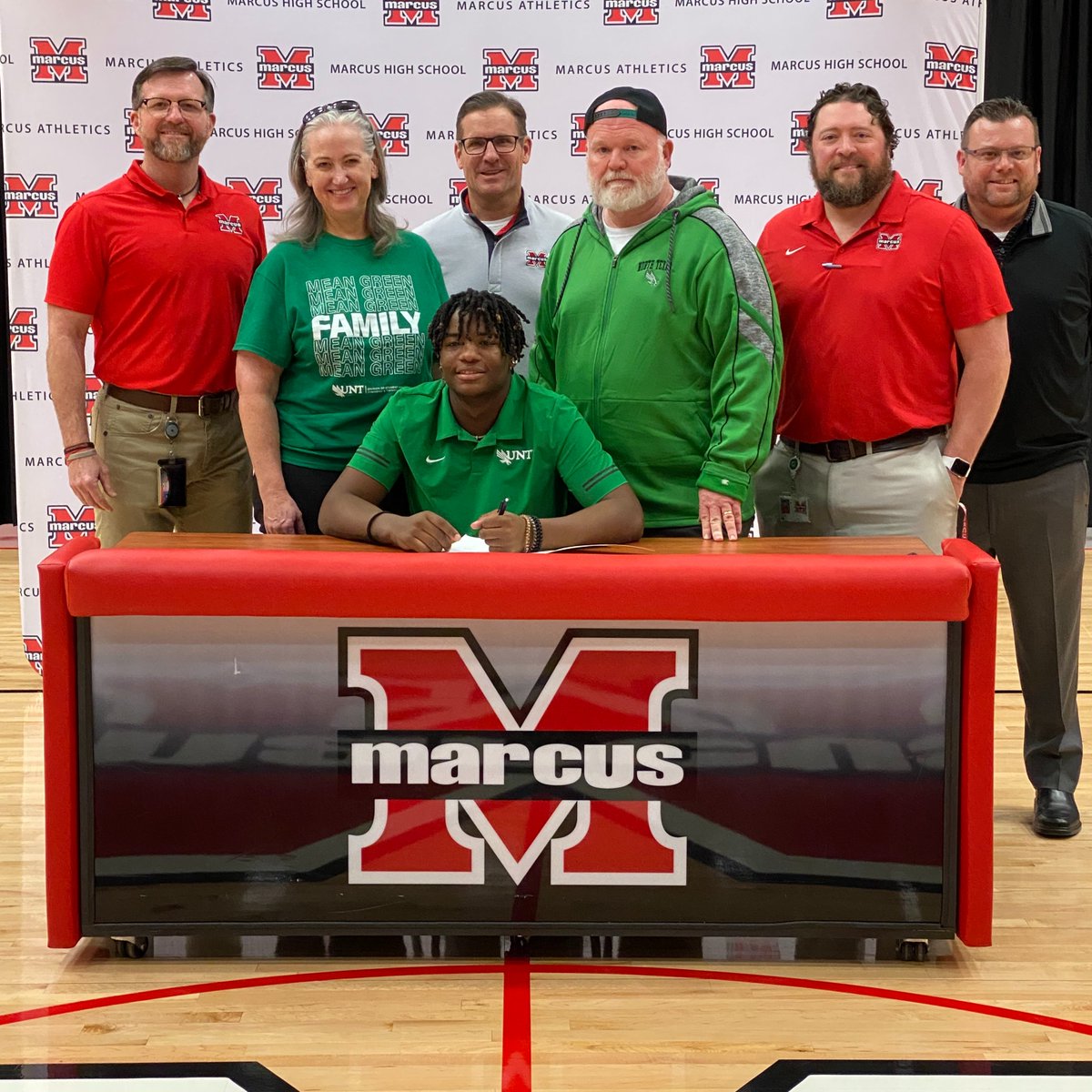 MarcusRedNation's tweet photo. Congratulations ‼️ Devin Strange ‼️ on your commitment to play at the University of North Texas ‼️ We are Marauder Proud‼️ #MarcusAthletics @17primald https://t.co/qohuDIFBav