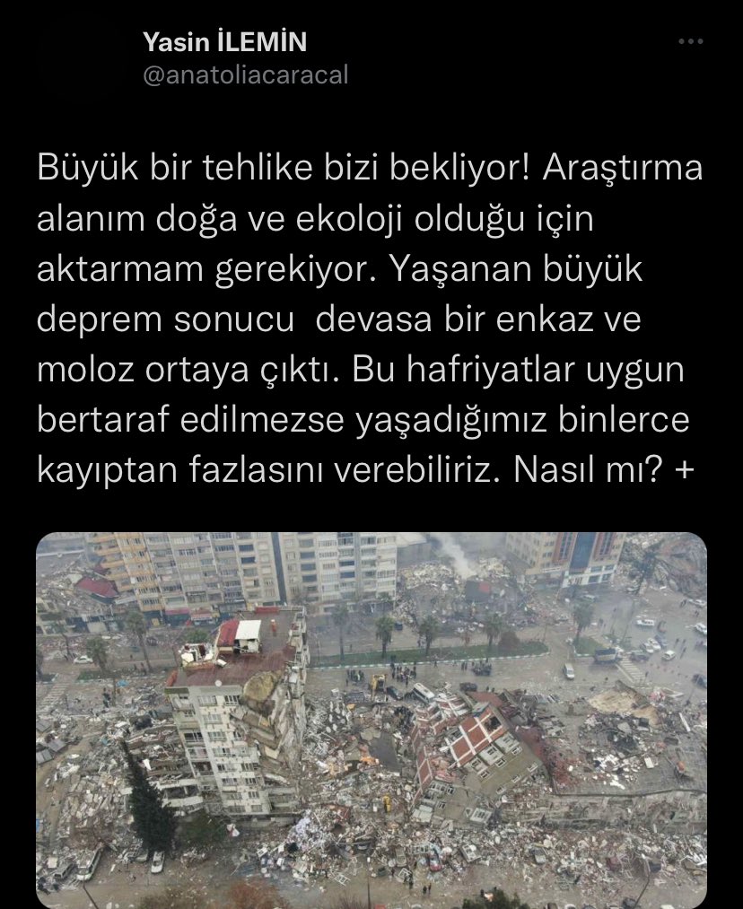 arayishaber's tweet photo. Deprem sonrası için önemli bir flood https://t.co/uCQ2Ki45Fe
