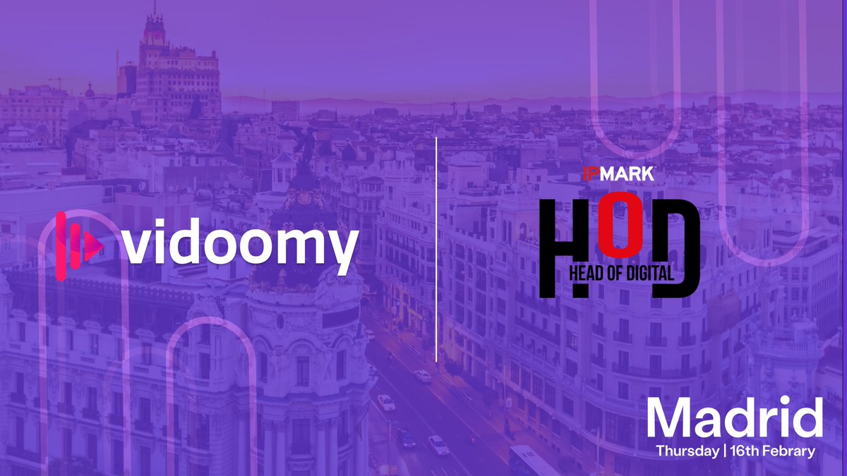 Today, #Vidoomy will participate in a new edition of #HeadofDigital, hosted by @IPMARK. Topics concerning the industry and the digital leaders of notorious Agents and Advertisers will be addressed. See you there!