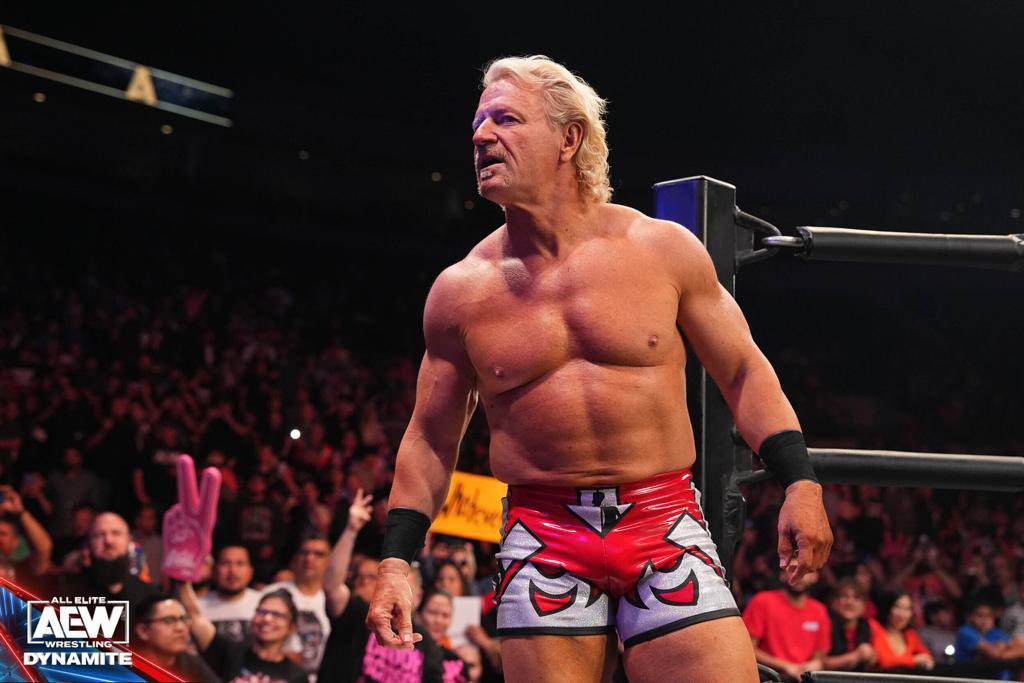 MyWorldPod's tweet photo. #TheLastOutlaw’s team didn’t leave with the win last night on #AEWDynamite, but the moment was bigger than any loss or victory.
#ForJerry #RIPJerryJarrett #AEW https://t.co/cIBDlYuVe7
