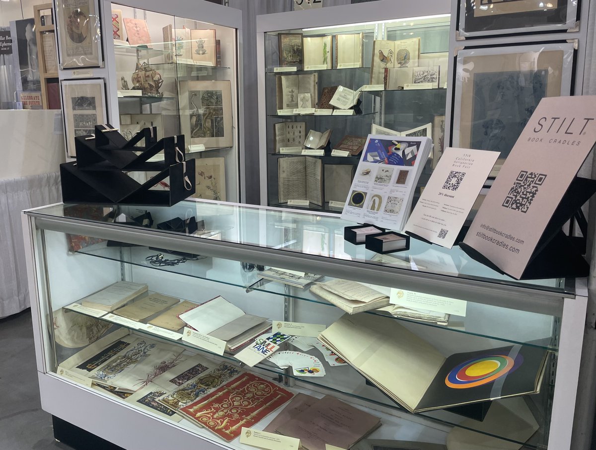Such a pleasure to meet so many of you in person at the International Antiquarian Book Fair in Pasadena. Thank you for all the compliments on our STILTS! 

If you didn’t get the chance to order during the fair, there is still time.  Email us at info@stiltbookcradles.com.
