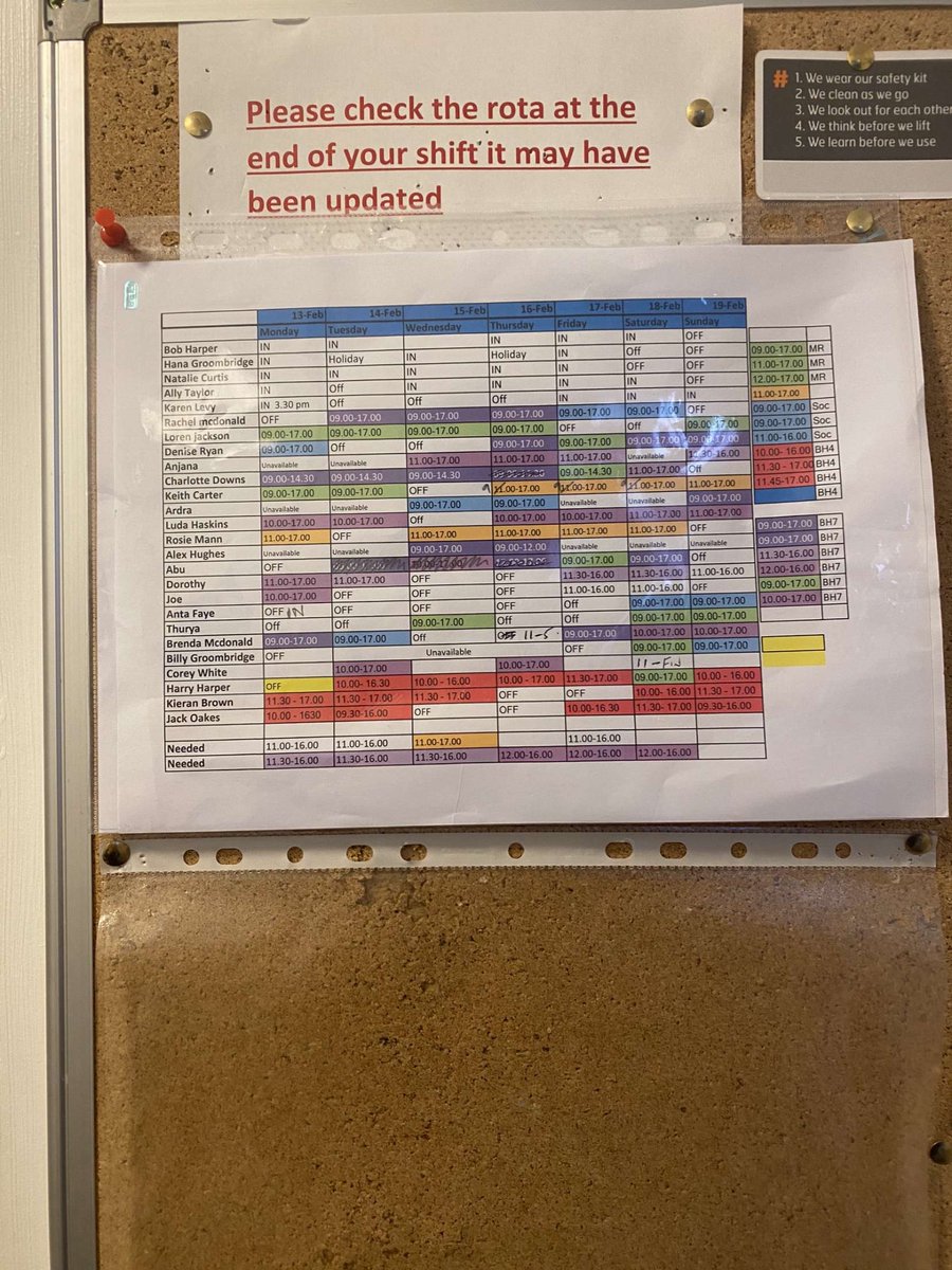 ChuffingBint's tweet photo. No hours, so lets sack Alyssa… however manager gives his son 6 shifts hires new ppl and note at the bottom NEEDED….
@BaxterStorey sort your managment out @PHDockyard  @MaryRoseMuseum https://t.co/46qvid4w43