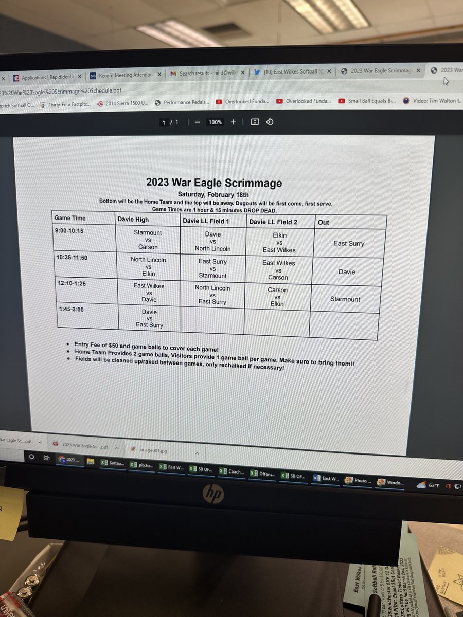 Saturday's scrimmage at Davie High School.  Concessions will be available and there will be a $5 admission fee for spectators. 

2023 War Eagle Scrimmage
Saturday, February 18th
