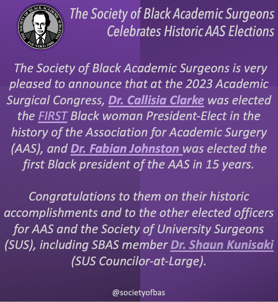 SocietyofBAS's tweet image. 🧵(1/2) Happy Thursday!!!! Allow us to add more AMAZING &amp;amp; INSPIRING Black History to your #BlackHistoryMonth celebration!

CONGRATULATIONS Dr. Fabian Johnston and Dr. Callisia Clarke (@DrCNClarke) on this HISTORIC accomplishment. Because of you, We believe!✊🏾✨👇🏾 #SeeItBelieveIt