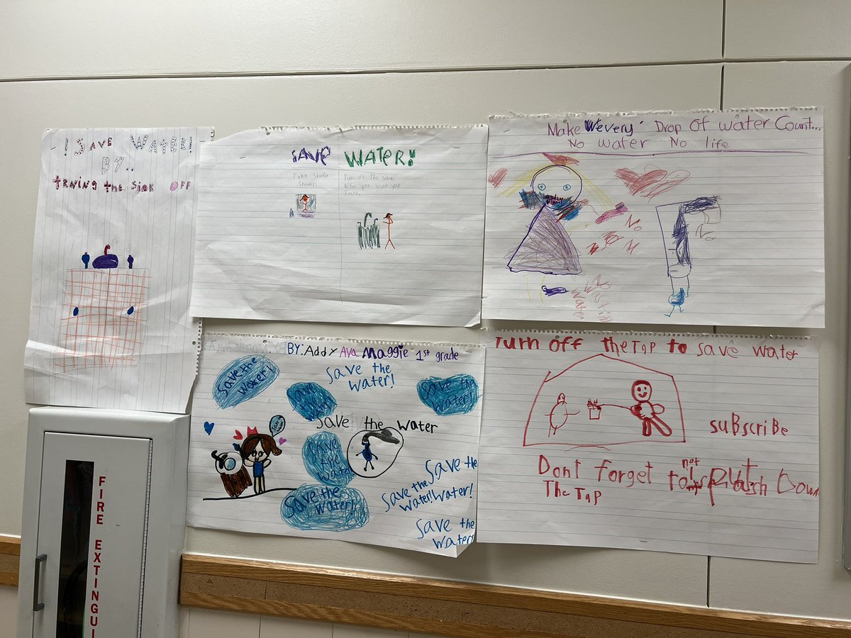 Liz_S_Castillo's tweet photo. Students worked together to create posters on how we can save water!!π§β€οΈ gotta love the team work! @OgleElem #FutureReadyMagic https://t.co/EcyYK8nvio