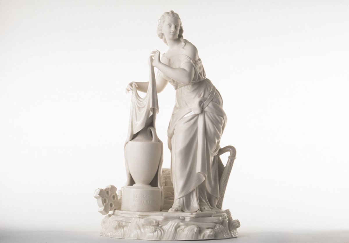 NMIreland's tweet photo. Most of us see #Belleek porcelain as a luxury item However, it started as a philanthropic enterprise, a business set up by a landlord who wished to improve the lives of his tenants in the aftermath of the Famine. #RegistrationCorner #MuseumBlog https://t.co/hyaap4ySPj https://t.co/C1vYphvSjt