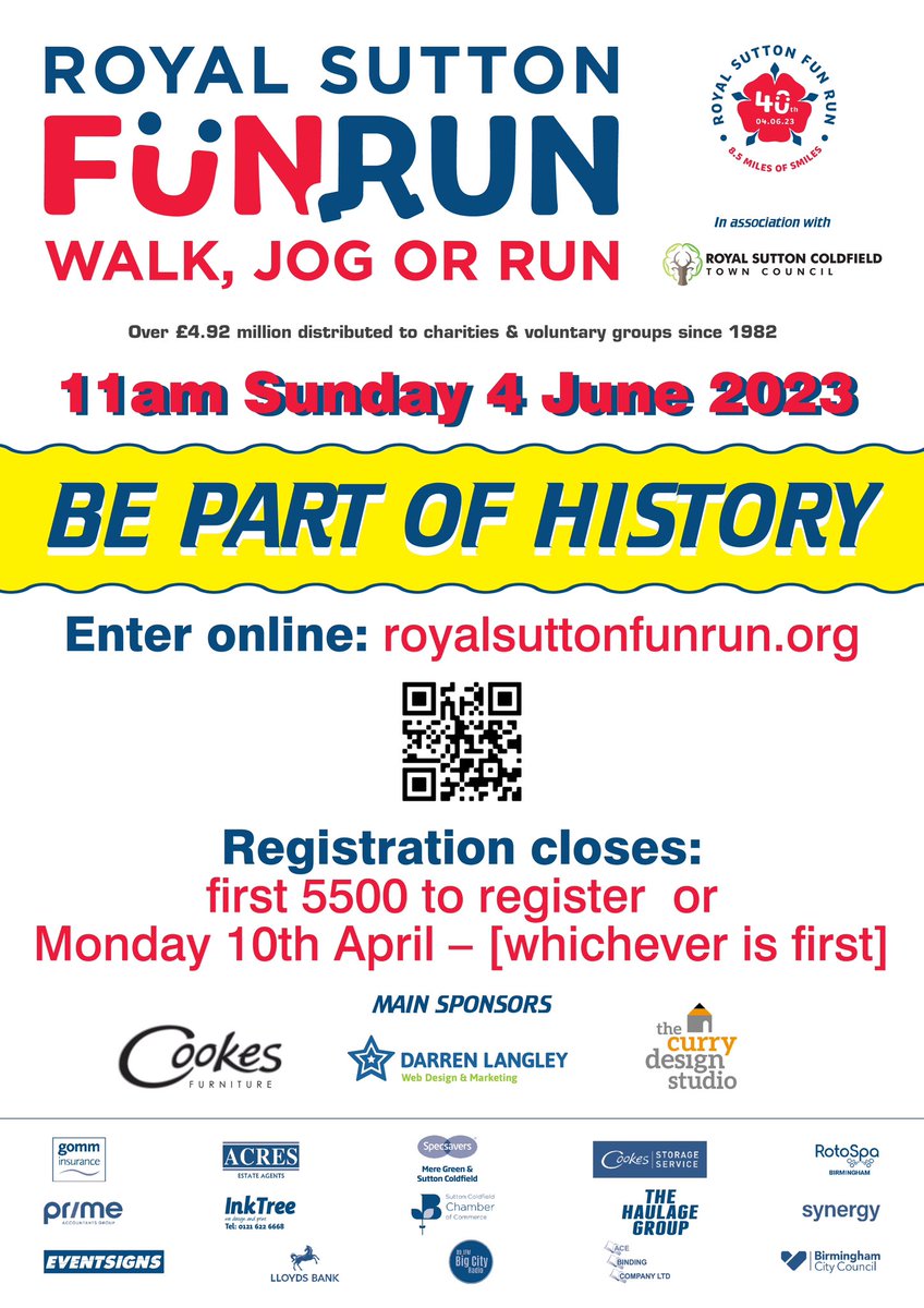 Don’t miss this superb fun run! #ukrun #funrun #charity #justdoit #royalsuttoncoldfield #westmidlands