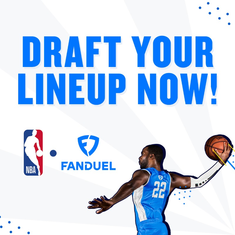 FanDuel's tweet photo. Take a shot at Fantasy NBA. Get a FREE entry when you sign up! 🏀🆓