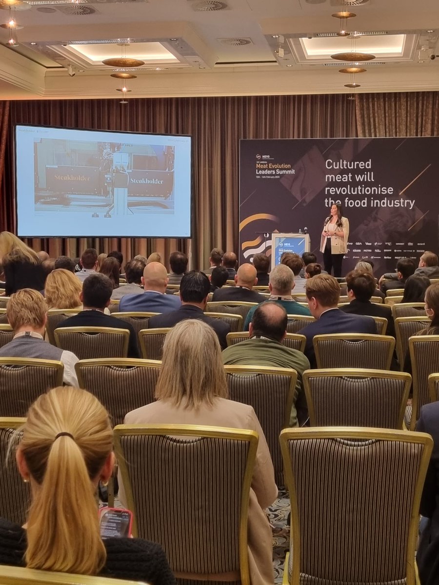 stkhfoods's tweet image. Our VP of Marketing @MorGlotter, recently took the stage at the #MEVO conference in Berlin to share some insights on sustainable meat production. Mor's talk focused on the evolving world of cultured meat and the potential for 3D bio-printing to play a role in this industry. $STKH