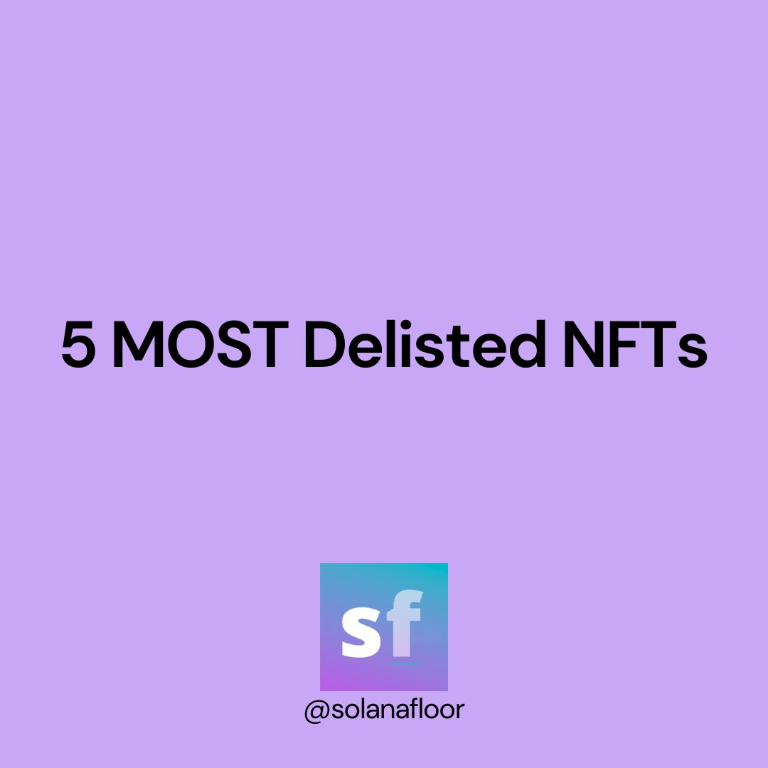 SolanaFloor's tweet photo. Today's 5 MOST Delisted Solana NFTs!

1. @thesmophoria_ 
2. @TheSoltoshis 
3. @mindfolkART 
4. @BonkzNFT_ 
5. @PirateSquadNFT 

Probably nothing...😶‍🌫️
https://t.co/QdK6IWqdu2 #SolanaNFTs https://t.co/NL5Qa9INmX