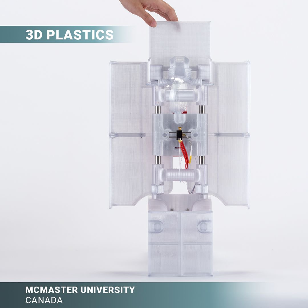 Rwanda lacks the infrastructure to recycle plastic, also struggling to afford 3D printer us-age due to the high cost of imported filament.

This open-source project will enable users to reduce their plastic footprint by turning plastic bottles into affordable 3D printer filament.