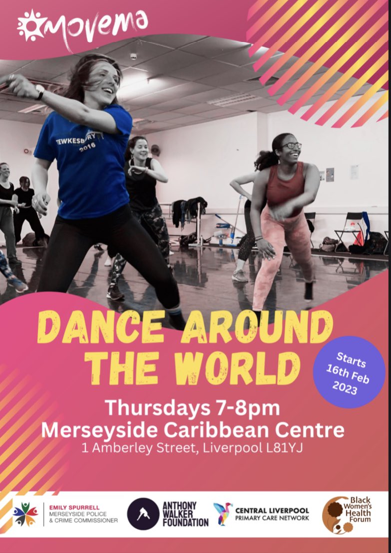 Class starts again this evening!! A friendly, female-only space to come together and dance! No need to book, just turn up! Thanks to partners, funders and supporters @awf_liverpool #BlackWomensHealth #caribbeancentre @LiverpoolPCT @MerseyPolice  #dance #community #fitness #unity