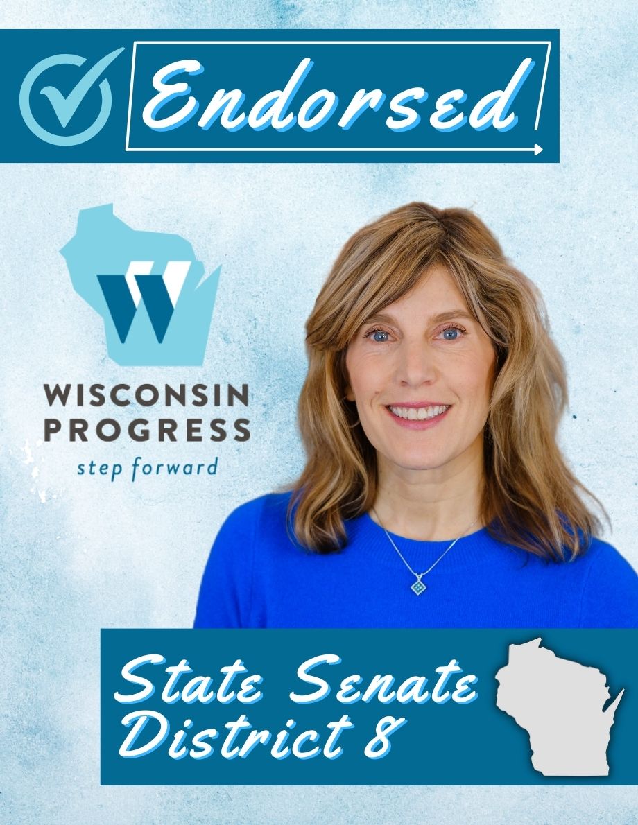 WIProgress's tweet image. We are proud to endorse Jodi Habush Sinykin for Wisconsin State Senate District 8. We appreciate her commitment to ensuring that all Wisconsinites have access to the healthcare, education, &amp;amp; natural resources we all need to thrive. Learn about Jodi here: jodiforsenate.com