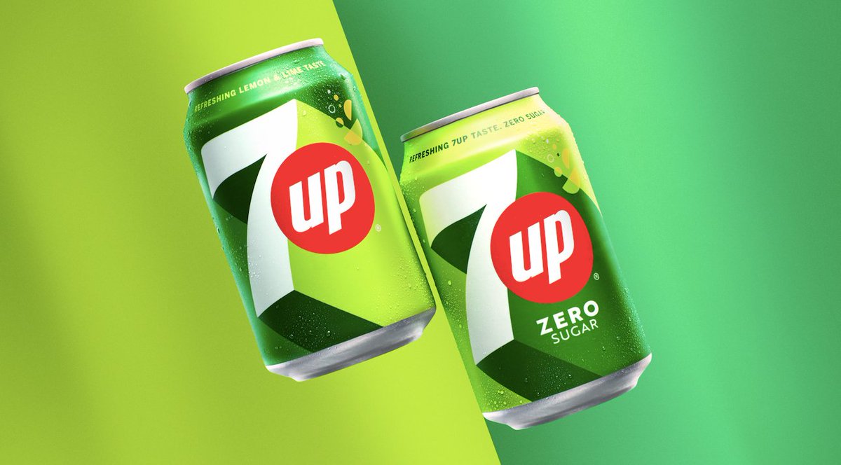 TheDieline's tweet image. Today, PepsiCo unveiled the international refresh of the lemon-lime soda power brand 7UP. What do you think? l8r.it/fe79?