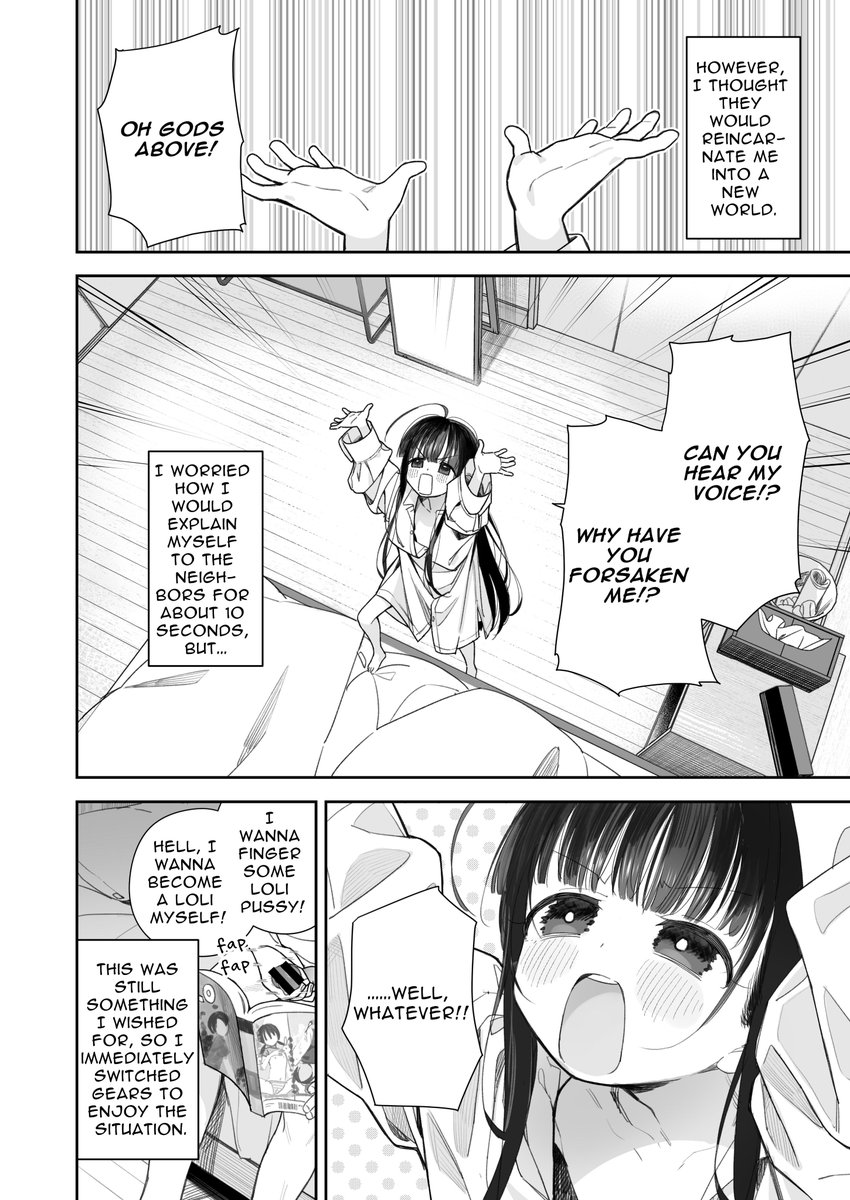 OCD_Translate's tweet image. Preview of the newly translated &quot;TS Loli Man&apos;s Adventure ~Masturbation Arc~&quot;
(Actual product doesn&apos;t have the heart censors)

You can get it now on #DLsite ~
dlsite.com/maniax/work/=/…
#みんなで翻訳 #TranslatorsUnite
(1/4)