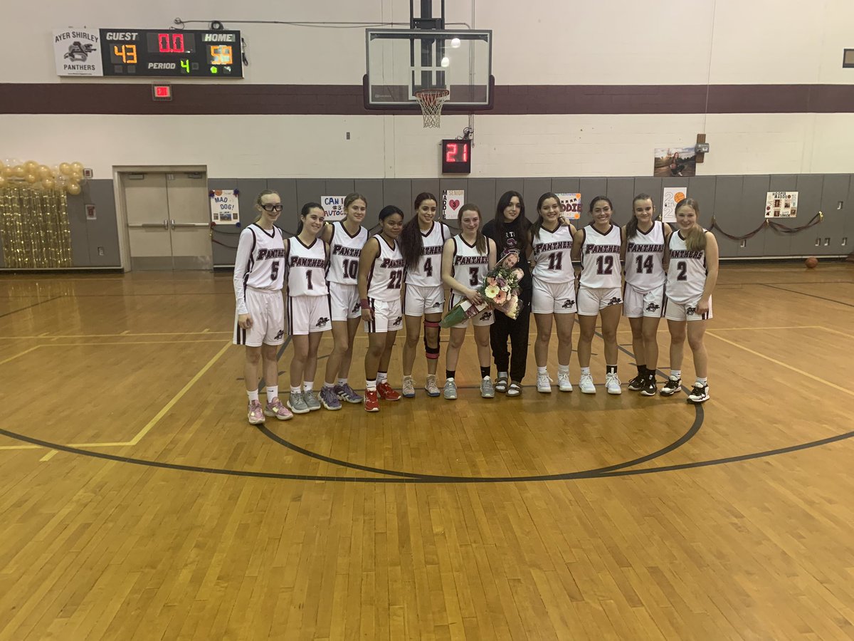 Senior night, a win over Worcester Tech to finish the regular season schedule 15-3. On to the post season and hopefully more memories on and off the court! Keep working ladies! <a href="/ASRHSAthletics/">ASRSD Athletics</a> @AyerShirleyHoop