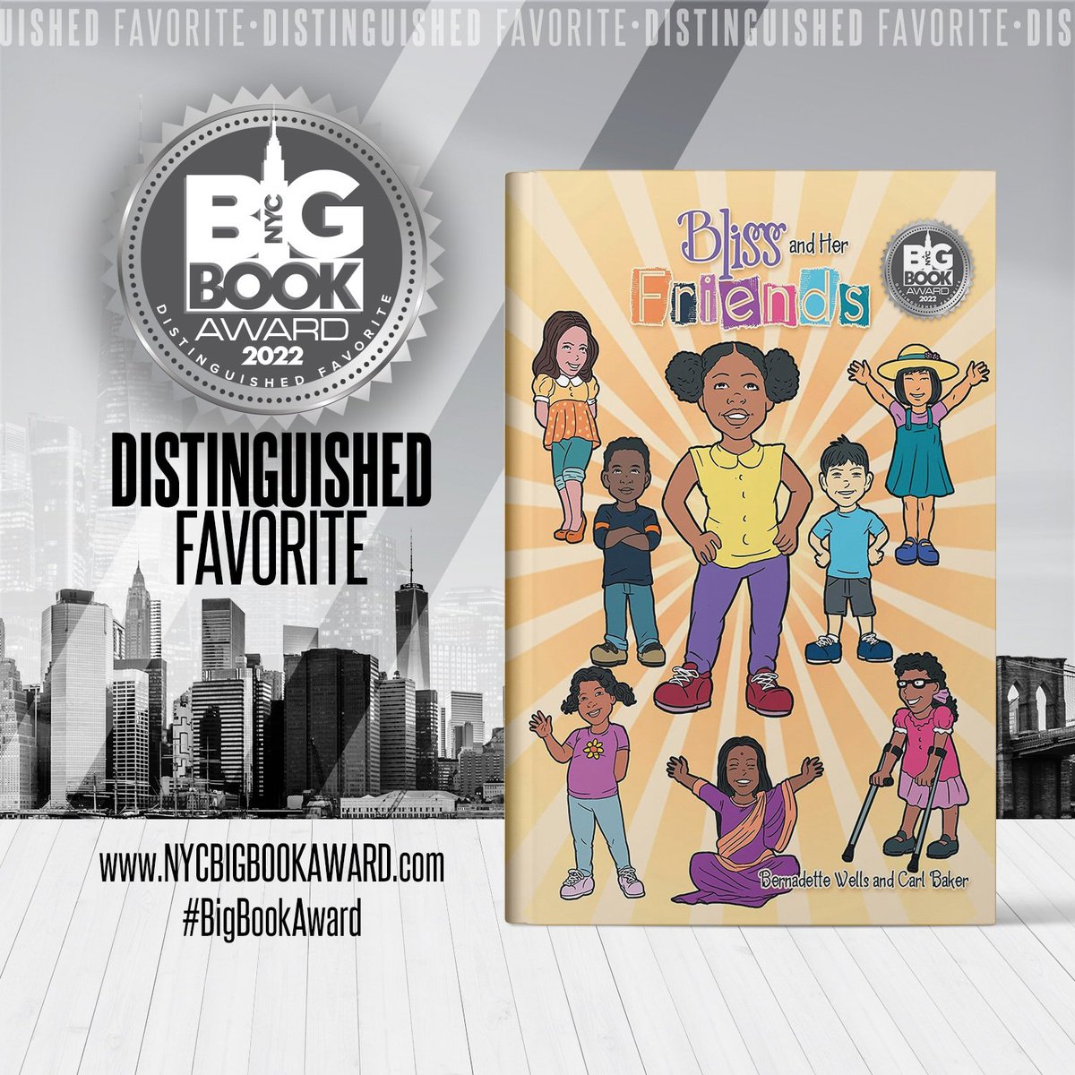 Bernadette Wells and Carl Baker's book Bliss and Her Friends receive International recognition from New York City  BIG BOOK AWARD.
#BigBookAward #giftideasforvalentinesday #childrensbookillustrations #childrensbooks #booklover #giftgiving #blissandherfriends #friendship