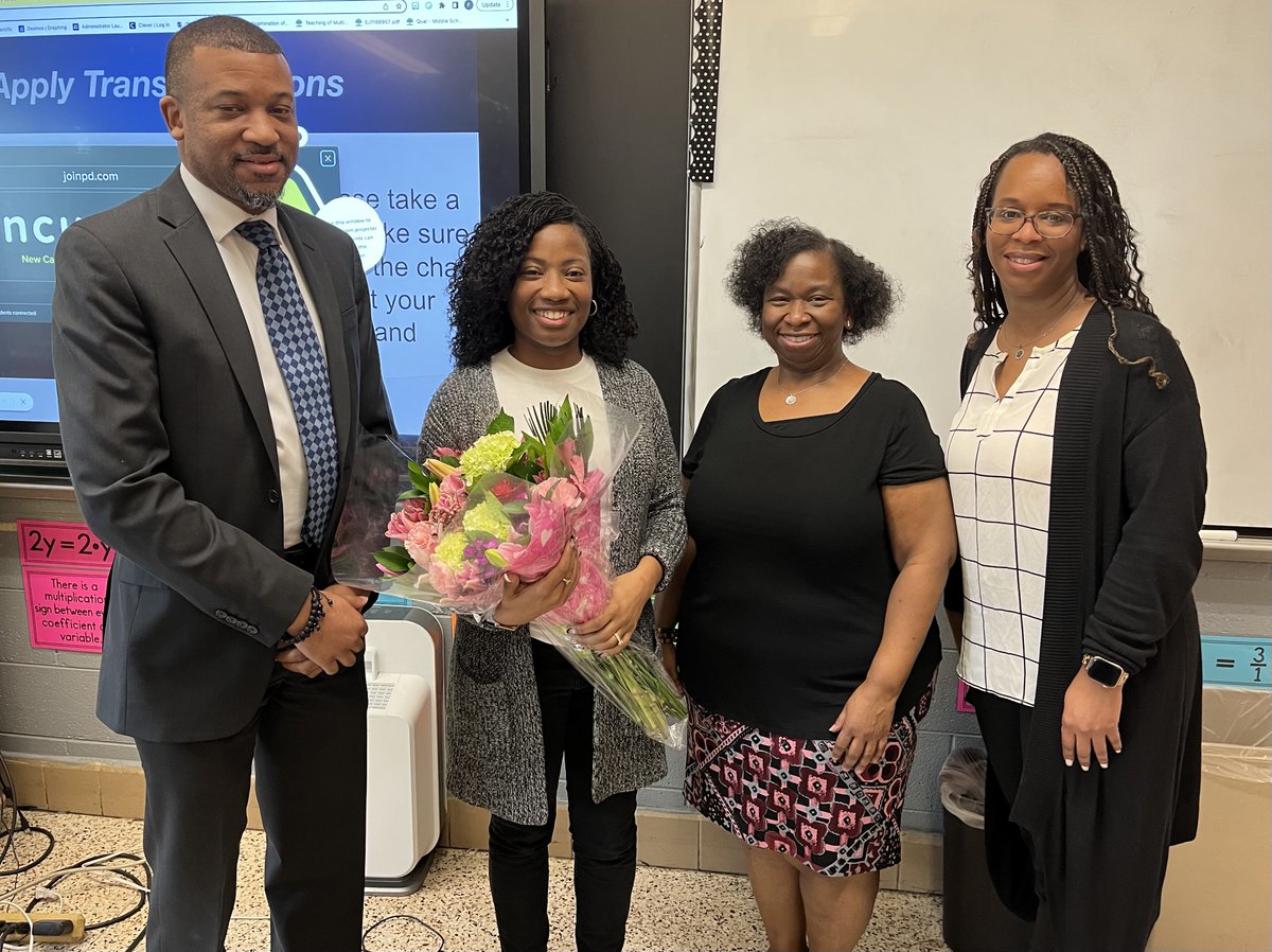 FESTarrantMS's tweet photo. Congratulations to Mrs. Lee-Brown!!! TMS Teacher of the Year!!! We are proud of you!! @TarrantMiddle @DwayneLLucas @riggs_poole @TandieTaliafer1 @educator_rucker https://t.co/ZLaxly0Fil