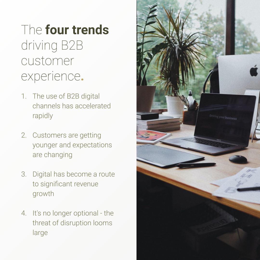 BiglightXD's tweet photo. The 4 trends driving B2B customer experience innovation…📈

Are we approaching a tipping point where the quality of the digital customer experience will become a crucial factor in the success of B2B businesses? https://t.co/SQbjju8T5A