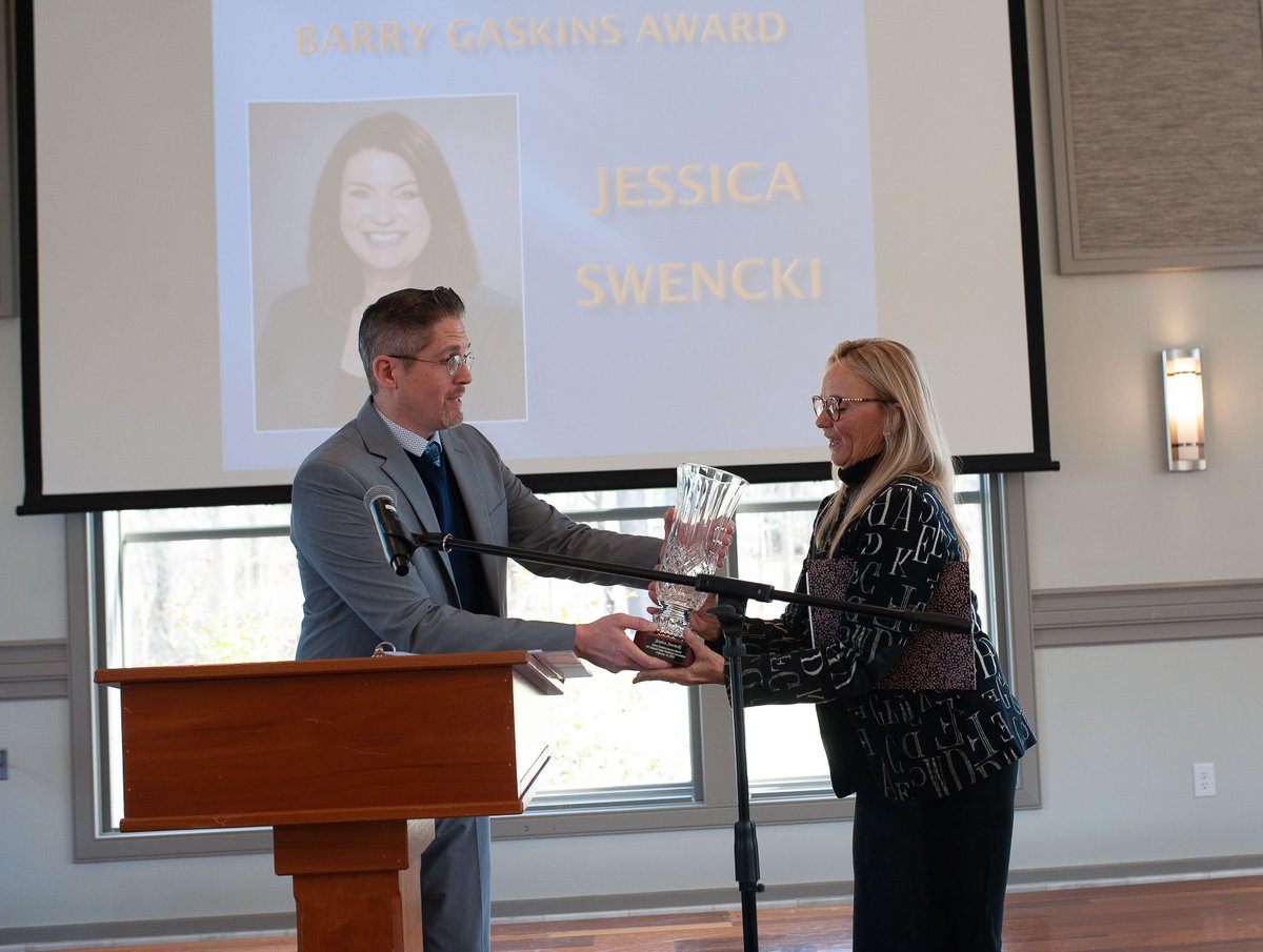 Three cheers for <a href="/JessicaBSwencki/">Jessica B. Swencki</a> , our 2023 Barry Gaskins Outstanding Service Award winner! Jessica is an amazing school communicator and very deserving of NCSPRA's highest honor: tinyurl.com/yc4vw3zc  #SchoolPR  #communication <a href="/DrBevREmory/">Bev Emory</a> CONGRATS!