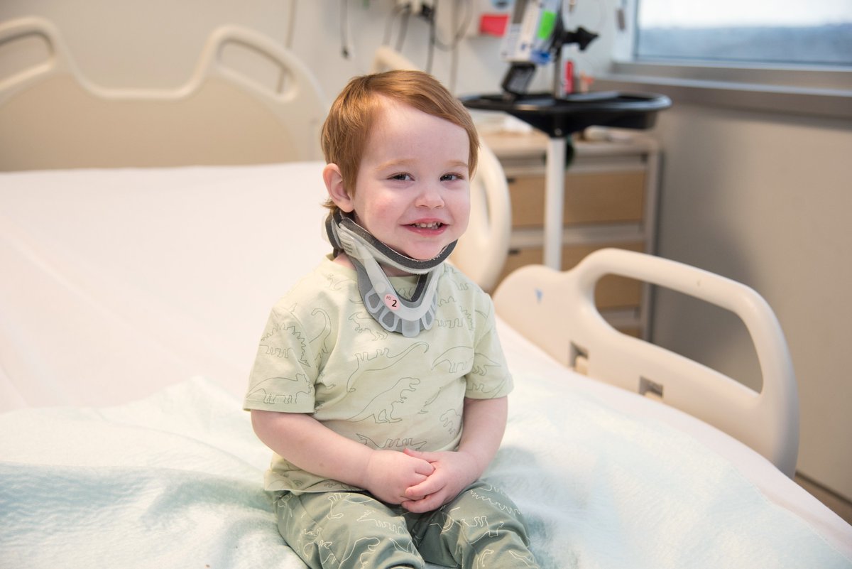 LHSCCanada's tweet photo. After falling through ice covering the pool at his babysitter’s house, as many as 30 individuals between Petrolia's Charlotte Eleanor Englehart Hospital &amp; Children’s Hospital worked to save Waylon.

Read how skill, determination &amp; teamwork saved his life: https://t.co/hZXVERGuPR https://t.co/jj99anTnpY