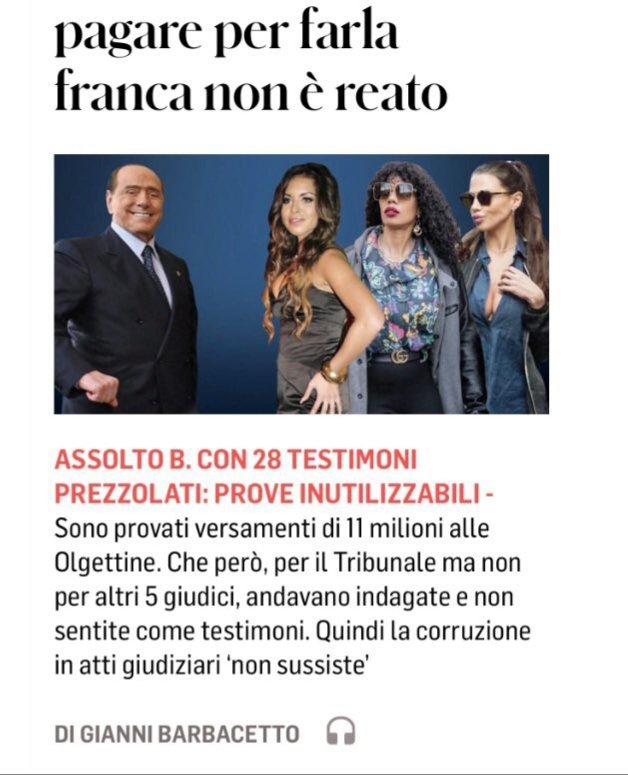 sarasarli's tweet photo. Riepilogo delle ultime ore
-#Berlusconi é un Ssnto
-Le olgettine sono suorine 
-#Ruby é la nipote di Mubarak
-La #Meloni non é   fascista
-#Letta e #Bonaccini sono "de sinistra"
-Ed io sono Alice nel paese delle meraviglie
Sipario
Che paese fantastico https://t.co/4aNnbjkHCf