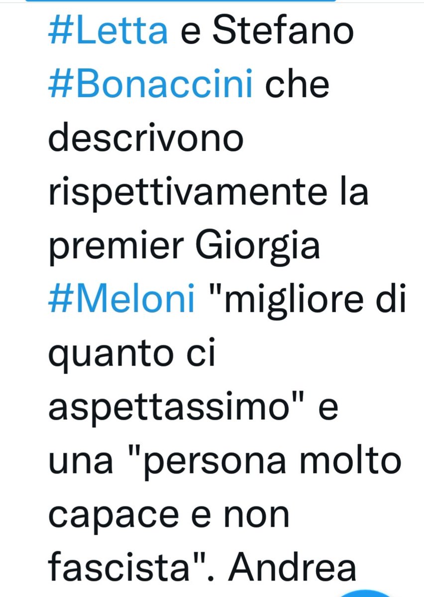 sarasarli's tweet photo. Riepilogo delle ultime ore
-#Berlusconi é un Ssnto
-Le olgettine sono suorine 
-#Ruby é la nipote di Mubarak
-La #Meloni non é   fascista
-#Letta e #Bonaccini sono "de sinistra"
-Ed io sono Alice nel paese delle meraviglie
Sipario
Che paese fantastico https://t.co/4aNnbjkHCf