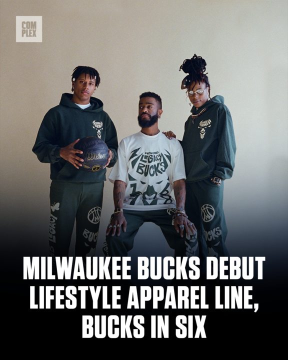 ComplexStyle's tweet photo. The @Bucks are entering the lifestyle apparel space with the launch of Bucks in Six.

A collection of merch made in collaboration with Milwaukee-born streetwear brand Unfinished Legacy releases exclusively at the Fiserv Forum on Feb. 24. 🏀🦌 https://t.co/jUVvppt0w2