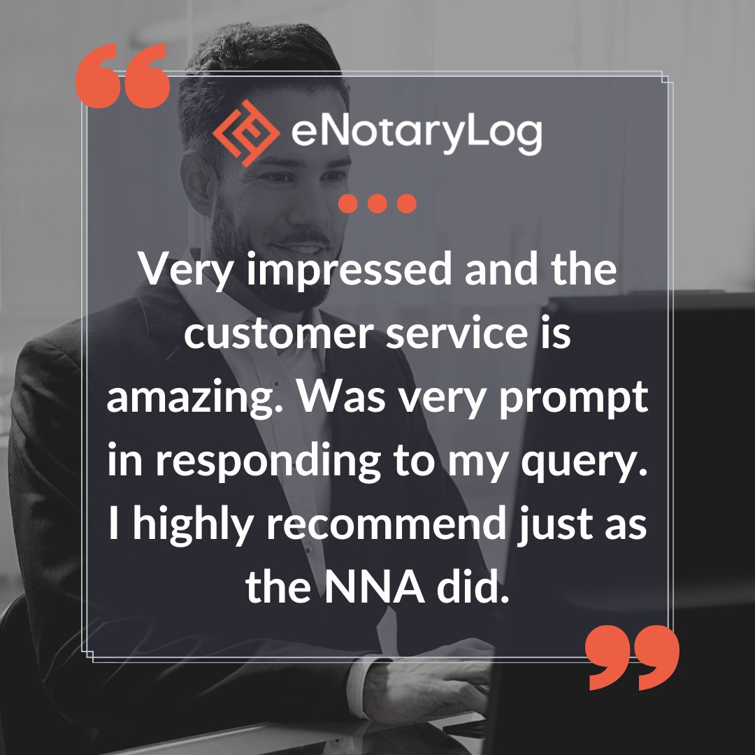 At eNotaryLog, our mission is to dominate document execution by simplifying the signing process. Being a customer-first tech company, we offer high service and support.

#enotarylog #notarizewithconfidence #notaryservice #remoteonlinenotary #customerservice #notarizedbyenotarylog