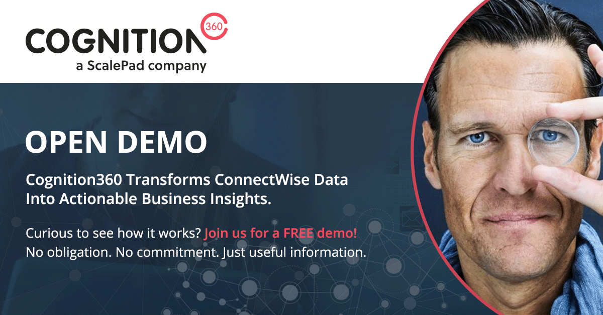 Cognition_360's tweet photo. Are you spending hours trying to get all of data out of ConnectWise that you need to run your business?  Problem solved!

Join us on our next Open Demo February 24th 11am EST!  
Register here: https://t.co/8yUpldh4FO https://t.co/EUgdN2OZnq