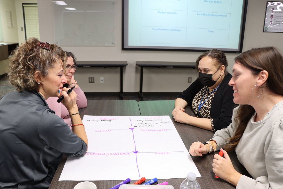 We are pleased to have Patricia Núñez with us today as she guides PK-1st Grade teachers to strategically plan lessons that develop Metalinguistic Awareness. @nunezOpatricia ❤️📝🌎📚🍎 #BiggerBolderBetter #Bilingualism #DualLanguage #LinguisticBridge #LevelingUp