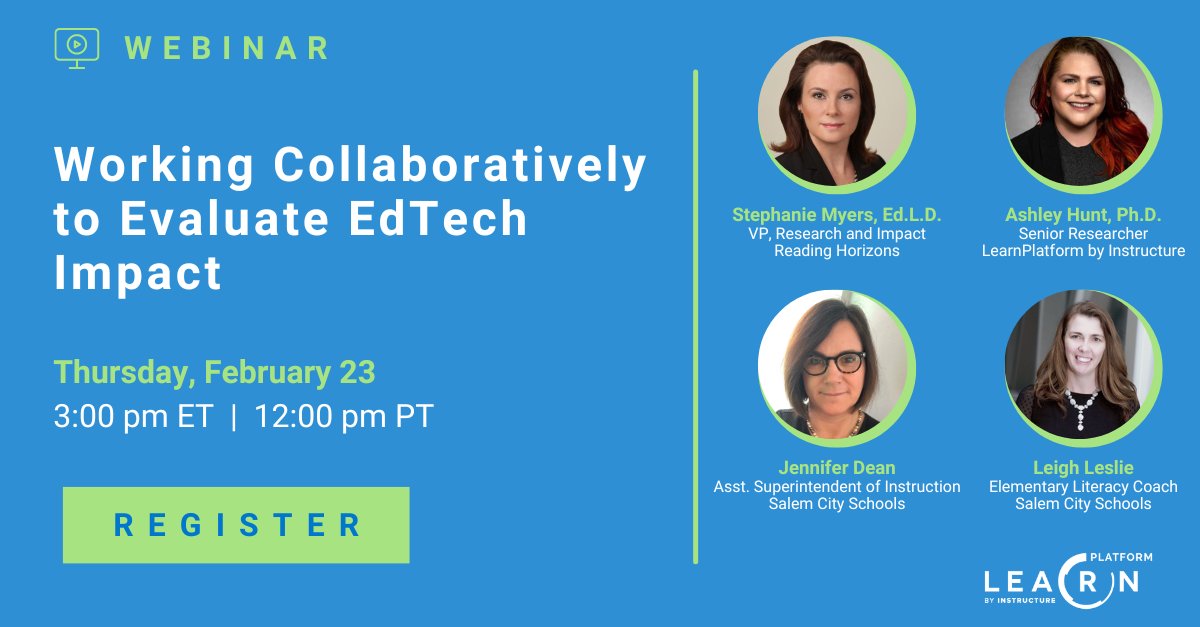 LearnPlatformUS's tweet photo. Don't miss next week’s webinar with @ReadingHorizons and Salem City Schools. Our panelists will share how they are building an effective provider-practitioner relationship based on evidence.  Save your spot >>  https://t.co/u7GmKfVpnm https://t.co/vkkb8hLFVu