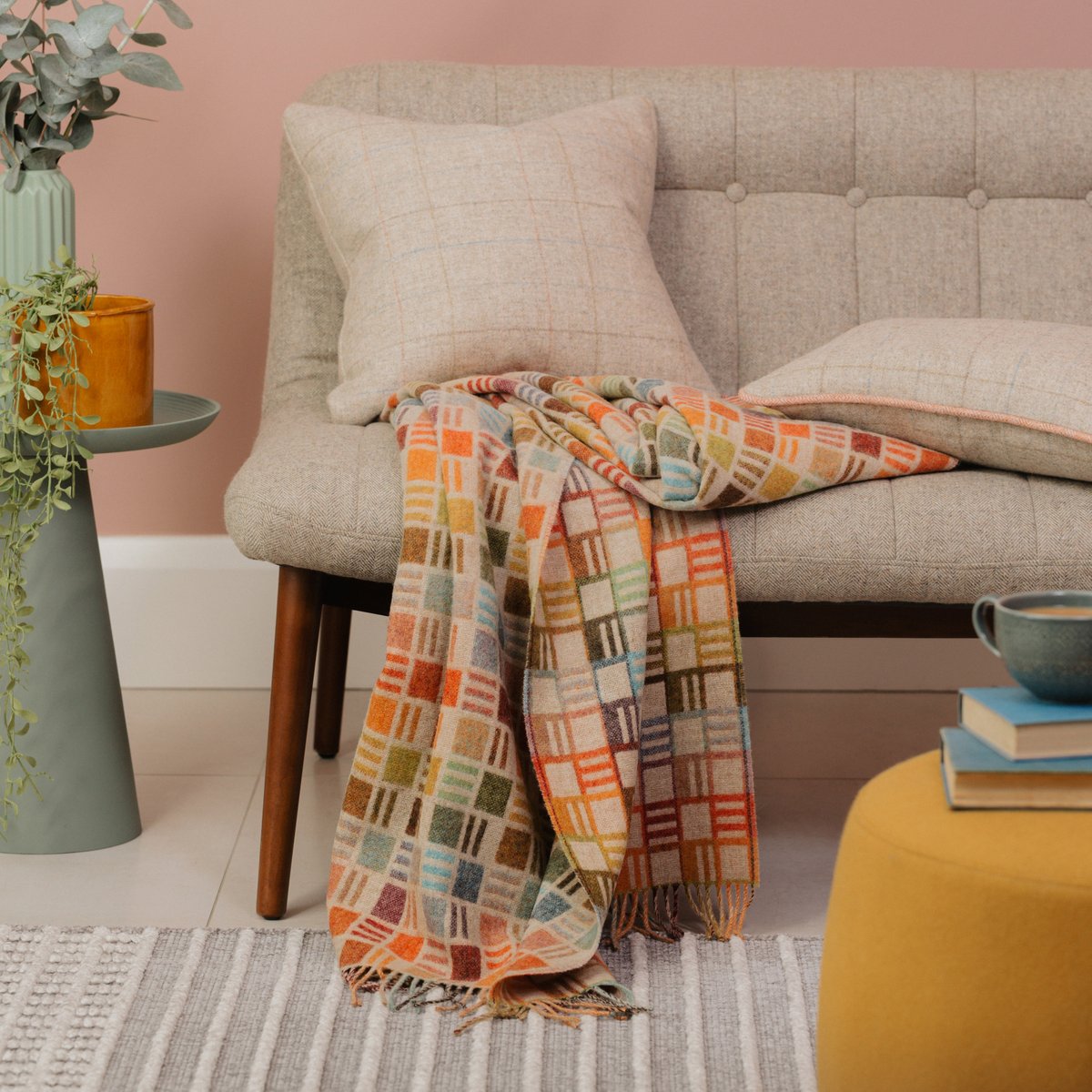 Radiating a personality of playful sophistication with its unique double-face pattern - our Multi-Ribbon Merino throw effortlessly settles into contemporary and rustic spaces alike as a cosy statement piece.

#lovewool #interiorstyle #interiordesign #colourmyhome