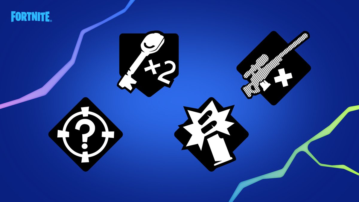 FortniteDE's tweet photo. Mit v23.40 feiern neue Realitätserweiterungen ihr Debüt. Das wären der exotische Zufall, der scharfe Schütze, der Schlüsselmeister und die letzten Schüsse. 

Ihr müsst dafür auch nichts freischalten. Nutzt die Erweiterungen und macht euren #FNMostWanted Coup zum Kinderspiel. https://t.co/cyEPjrM4zD