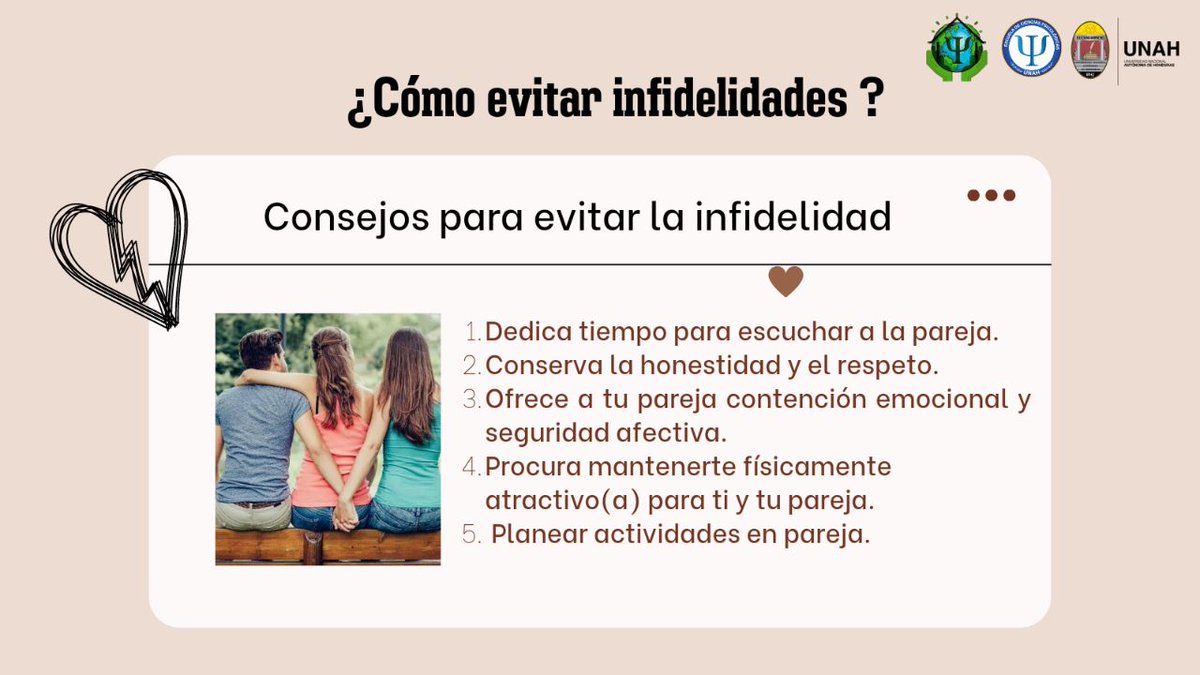 Mundo4Paredes's tweet photo. ¿Cómo evitar infidelidades? Aquí algunos consejos✨
#Infidelidad #consejos #psicología #unah https://t.co/R9NRmLpHKH