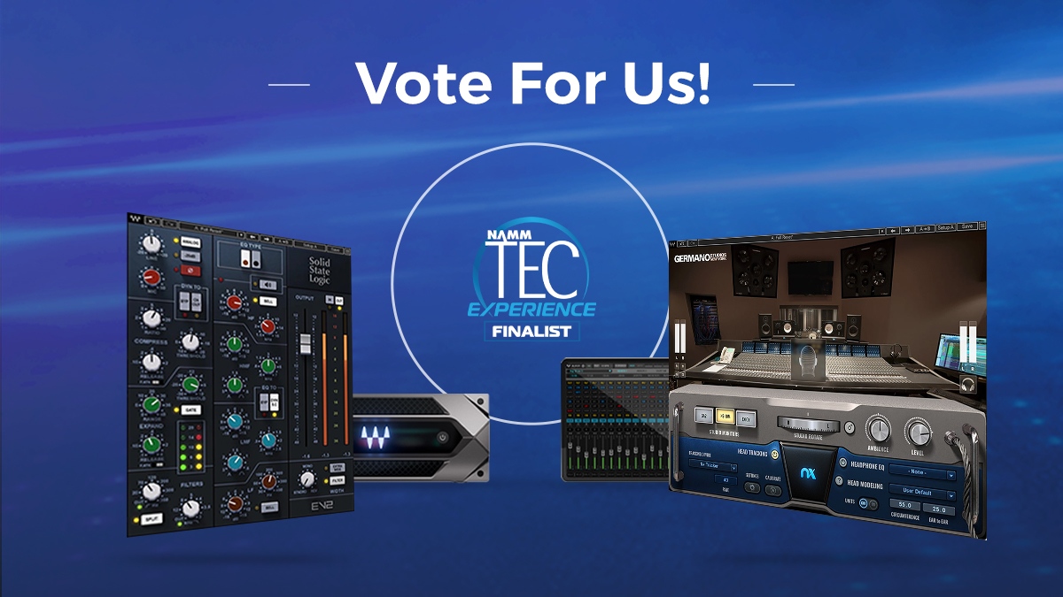WavesAudioLtd's tweet image. We are pleased to announce that Waves’ SSL EV2 Channel, Nx Germano Studios New York, MyFOH &amp;amp; CA3000-MX have been nominated for the NAMM Technical Excellence &amp;amp; Creativity (TEC) Awards® for 2023. 🎉🍾
🗳 VOTE FOR US: waves.com/tec-awards-nam…

#WavesPlugins #TECAwards #NAMMTEC