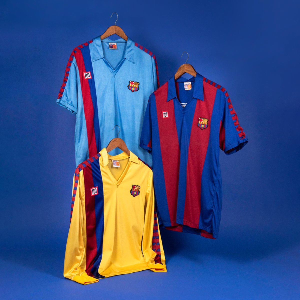 classicshirts's tweet photo. The Holy Grail Meyba Era ✨

These three designs were worn against Manchester United in the European Cup Winners' Cup in 1984 and 1991.

Three stunning shirts that are considered holy grails by many. https://t.co/UGm0gsa9Gk