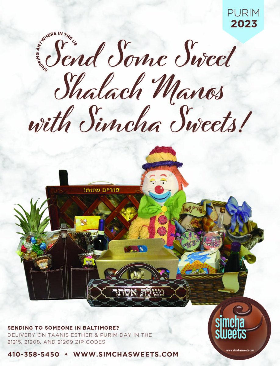 #SimchaSweets #Purim2023 #ShallachManos # ShallachManot #Kosher #Celebrate #greatselection #shipanywhere #ordertoday #Achashveirosh conta.cc/3EeX3Wh