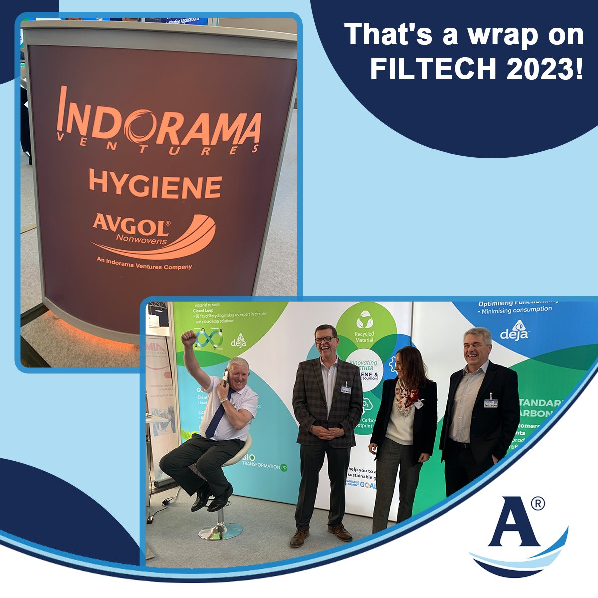 Avgolnonwovens's tweet image. 🕒That&apos;s a wrap on #FILTECH2023! Thank you to everyone who visited our booth and made the event a great success. See you next year FILTECH!

If you missed the team, don’t worry we will be at INDEX very soon.

avgol.com/avgol-to-showc…

#FILTECH #NonwovenFabrics #Nonwoven