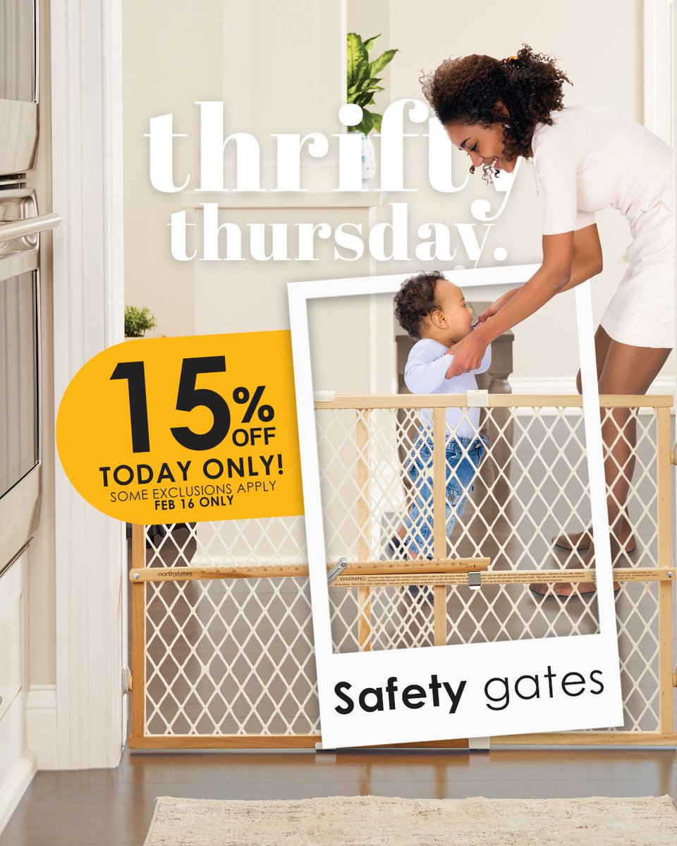 tjskids's tweet photo. 👶SAVE 15% OFF in  👶  all SAFTY GATES
❗Get yours with 15% off Today Only.
Click the link below to SHOP now
https://t.co/fgr1YJSPxG https://t.co/znyvUQD7W5