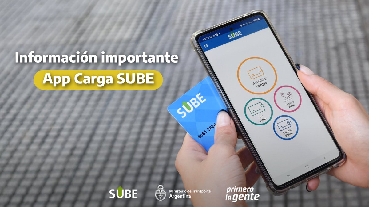 Debido a inconvenientes en la actualización del sistema operativo de algunos modelos de celulares, las personas usuarias de la app Carga SUBE pueden experimentar inconvenientes al momento de acreditar cargas 📲

Los otros servicios de la app funcionan con normalidad ✅