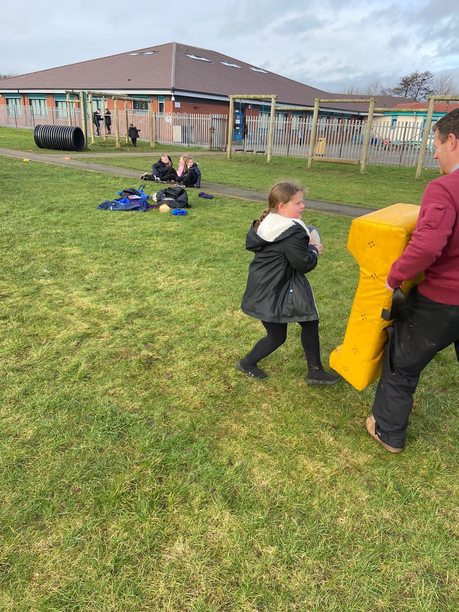 BlacklandsPS's tweet photo. Tackling Mr S during rugby! P3/4 and P6/7 feeling inspired by @Scotlandteam 🏉 #active #sportingstars https://t.co/qMCp0kMN1U