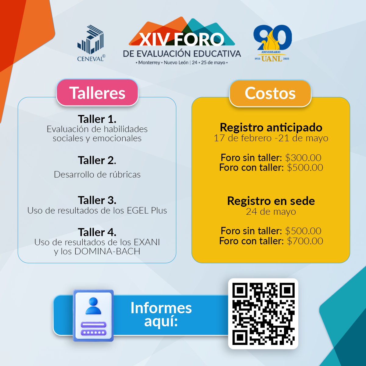 El Ceneval y la <a href="/uanl/">UANL</a> invitan a la comunidad académica e interesados en evaluación al XIV Foro de Evaluación Educativa el próximo 24 y 25 de mayo 🔍