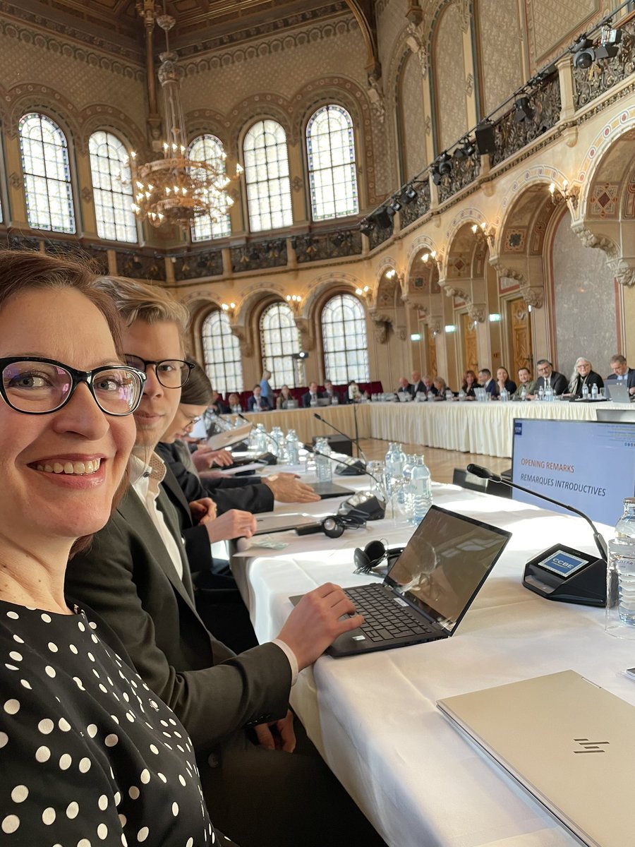 IkosenJussi's tweet photo. #CCBEStandingCommittee convened today in Vienna at #PalaisFerstel. Among others it was decided to suspend the observer status of the Russian National Bar Association for the time being. Thank you @h_raiha and @JKVeikkonen for good company. https://t.co/l2MH1ic0KH