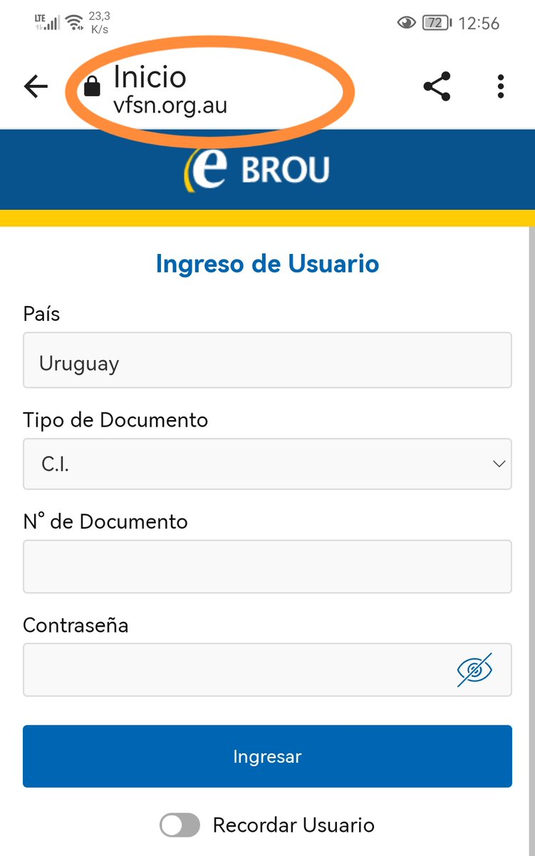 Leonardo Trujillo (@leotrujillo_uy) on Twitter photo Así es cómo hacen las estafas en las que te vacían la cuenta del <a href="/BROU_uy/">Banco República</a> 
En la 1er imagen: el mail que llega.
Si ves los detalles del mail, ya se puede ver quién te lo envía (los que caen, esto no lo hacen).
Si presionás en el link te lleva a una web idéntica a la del banco... Así es cómo hacen las estafas en las que te vacían la cuenta del <a href="/BROU_uy/">Banco República</a> 
En la 1er imagen: el mail que llega.
Si ves los detalles del mail, ya se puede ver quién te lo envía (los que caen, esto no lo hacen).
Si presionás en el link te lleva a una web idéntica a la del banco...