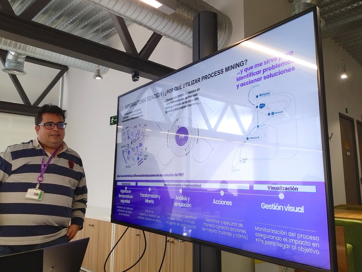 masteriabd's tweet photo. Alejandro Cañete Manzano nos ha dado una charla sobre #automatización 🤖🤖🤖 y nos ha contado ejemplos de casos reales en la industria 🖥️🖱️
@luisjoseprofe @profeonfire @AccentureSpain @fpmalagatech @FPAndaluza 
#BigData #InteligenciaArtificial #FormacionProfesional https://t.co/6DF5bSLWs1