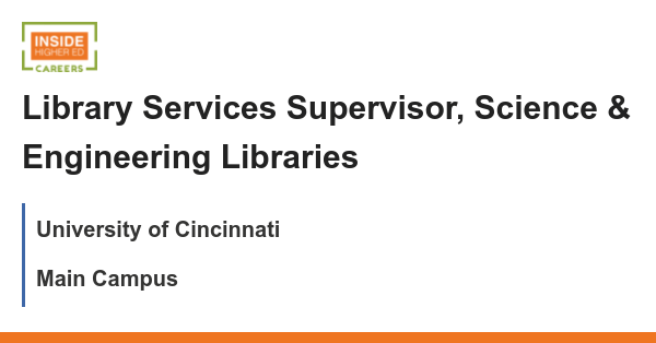 Ted Baldwin (@tedbaldwinuc) on Twitter photo Join the <a href="/UCLibraries/">UC Libraries</a> Science and Engineering Libraries at <a href="/uofcincy/">University of Cincinnati</a> ! Seeking a Library Services Supervisor. Info & apply: jobs.uc.edu/job/Cincinnati…
<a href="/UC_CEAS/">U of Cincinnati Engineering and Applied Science</a> <a href="/UC_ArtSci/">UC_ArtSci</a> <a href="/UC_Geology/">UC Geology</a> <a href="/UC_Geography/">UC Geography</a> <a href="/UcChem/">UC-Chem</a> <a href="/BiologyUC/">UC BIOL Sciences</a> <a href="/ucmathematics/">University of Cincinnati Math Department</a> Join the <a href="/UCLibraries/">UC Libraries</a> Science and Engineering Libraries at <a href="/uofcincy/">University of Cincinnati</a> ! Seeking a Library Services Supervisor. Info & apply: jobs.uc.edu/job/Cincinnati…
<a href="/UC_CEAS/">U of Cincinnati Engineering and Applied Science</a> <a href="/UC_ArtSci/">UC_ArtSci</a> <a href="/UC_Geology/">UC Geology</a> <a href="/UC_Geography/">UC Geography</a> <a href="/UcChem/">UC-Chem</a> <a href="/BiologyUC/">UC BIOL Sciences</a> <a href="/ucmathematics/">University of Cincinnati Math Department</a>