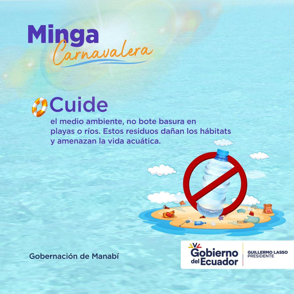 Gᴏʙᴇʀɴᴀᴄɪᴏ́ɴ ᴅᴇ Mᴀɴᴀʙɪ́ (@gobermanabi) on Twitter photo #TipCarnavalero, cuidemos el medio ambiente, depositemos la basura y desechos en los lugares indicados.
#MingaCarnavalera 
<a href="/juanfranciscoNH/">Juan Francisco Núñez</a> #TipCarnavalero, cuidemos el medio ambiente, depositemos la basura y desechos en los lugares indicados.
#MingaCarnavalera 
<a href="/juanfranciscoNH/">Juan Francisco Núñez</a>